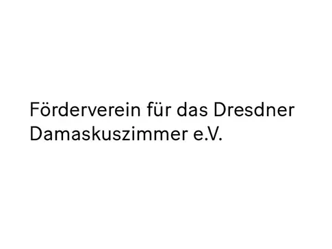 Schwarzer Schriftzug "Förderverein für das Dresdner Damaskuszimmer e.V."