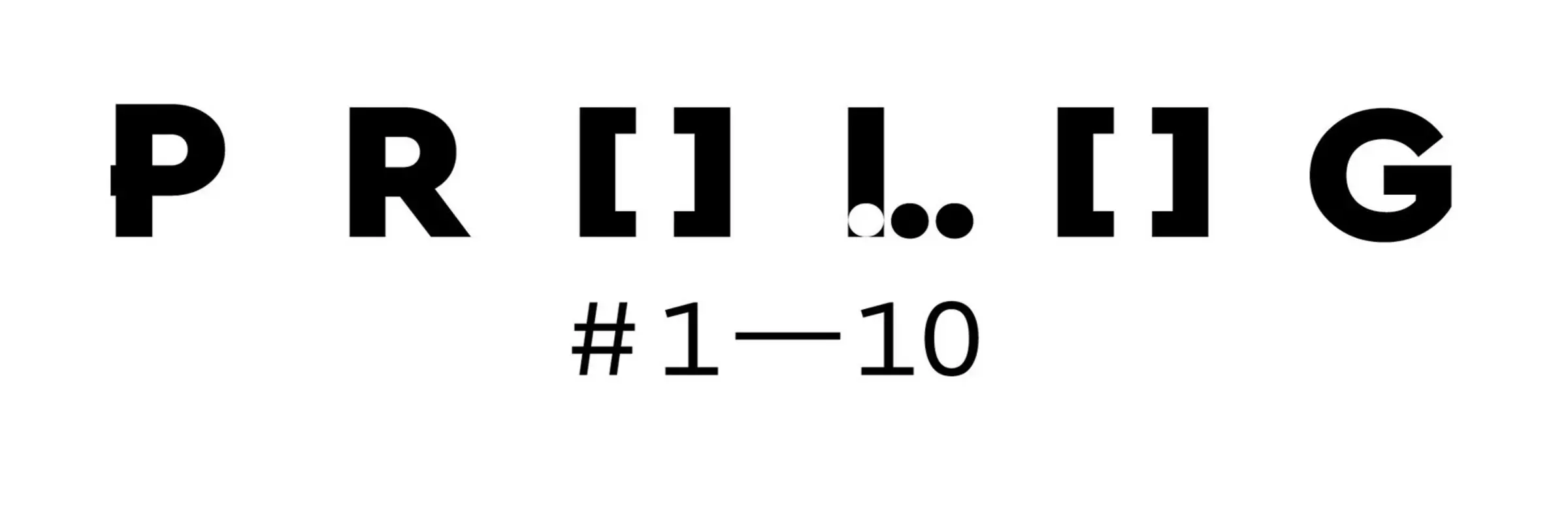 Buchstaben und Zeichen, welche das Wort "Prolog" bilden.