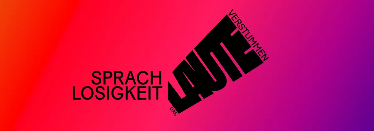 Logo mit der Aufschrift "Sprachlosigkeit: Laute verstummen"